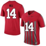 Men's Ohio State Buckeyes #14 KJ Hill Throwback Nike NCAA College Football Jersey Stability OFB7544ZD
